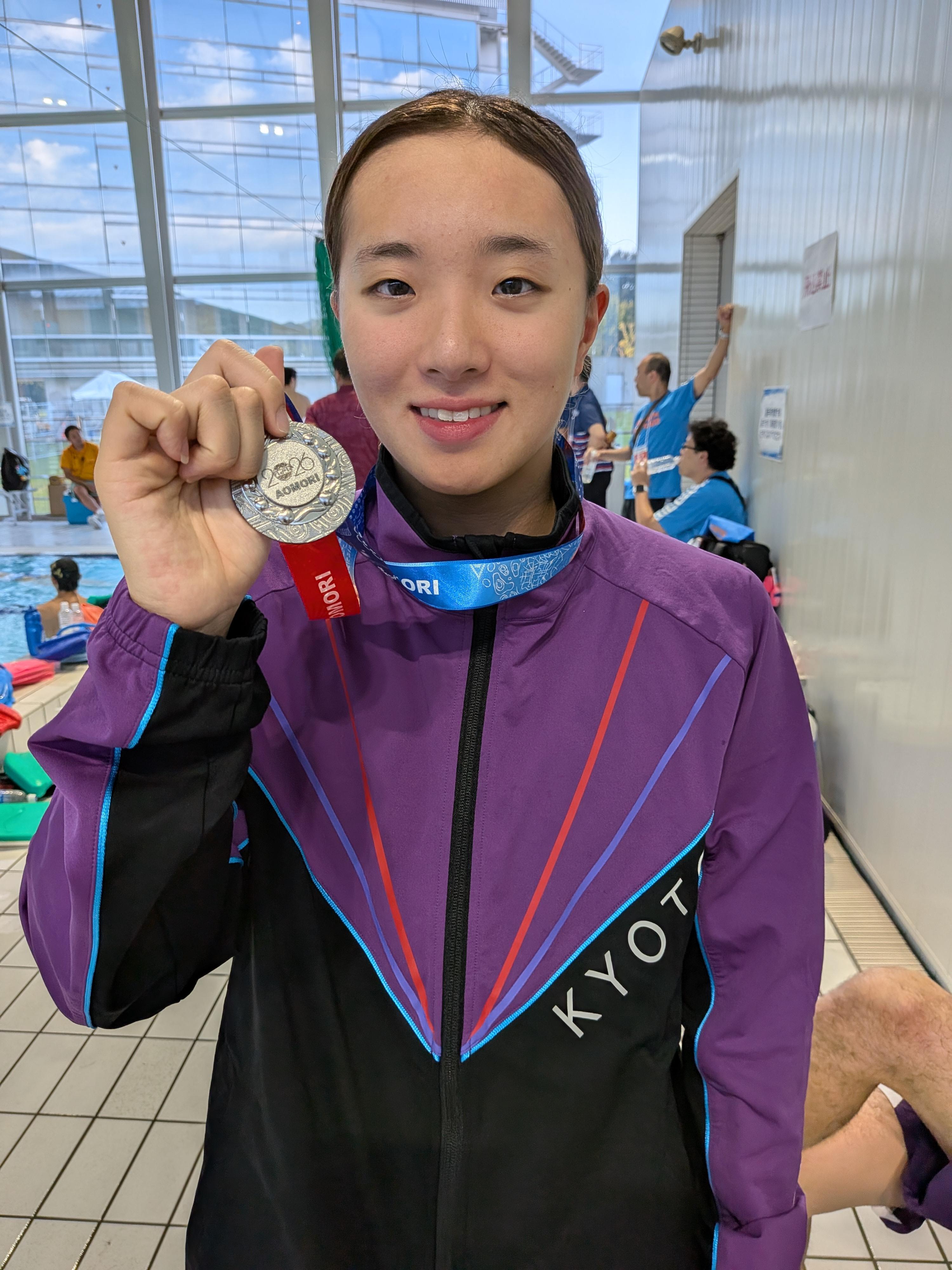 ２００Mバタフライ２位　宮本愛海　昨年に続き表彰台.jpg